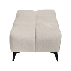 KARE Design Repose-pieds Nia Velours Crème ^ Tabouret & Pouf