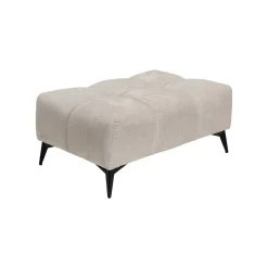 KARE Design Repose-pieds Nia Velours Crème ^ Tabouret & Pouf