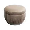 KARE Design Repose-pieds Nube Velours Gris ^ Tabouret & Pouf
