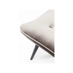 KARE Design Repose-pieds Vicky Velours Gris ^ Tabouret & Pouf