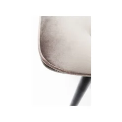 KARE Design Repose-pieds Vicky Velours Gris ^ Tabouret & Pouf