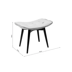 KARE Design Repose-pieds Vicky Velours Bleu Pétrole ^ Tabouret & Pouf