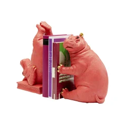 KARE Design Serre-livres Hippopotames Roses Set De 2 ^ Serrelivres