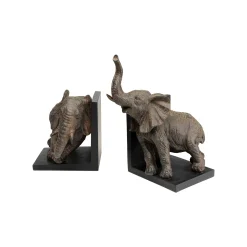 KARE Design Serre-livres éléphants 25cm Set De 2 ^ Serrelivres