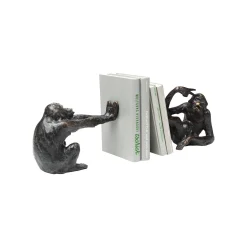 KARE Design Serre-livres Singes Set De 2 ^ Serrelivres