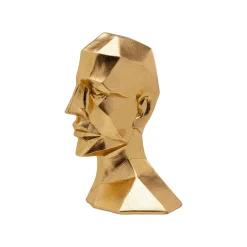 KARE Design Serre-livres Visage Doré Set De 2 ^ Serrelivres