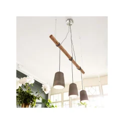 KARE Design Suspension Dining Concrete 3 Grise ^ Lustre & Suspension
