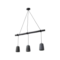 KARE Design Suspension Dining Concrete 3 Noire ^ Lustre & Suspension