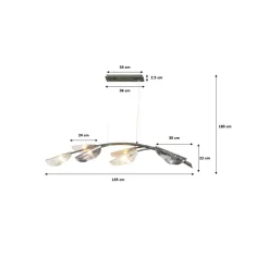 KARE Design Suspension Feuilles Verre Branche ^ Lustre & Suspension