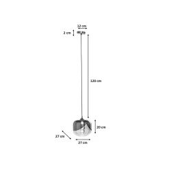 KARE Design Suspension Goblet Ball 25cm Noire ^ Lustre & Suspension