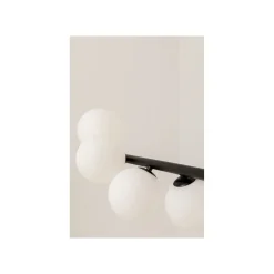 KARE Design Suspension Scala Balls Milky 150cm Noire ^ Lustre & Suspension