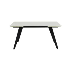 KARE Design Table à Rallonges Amsterdam 240x90cm Effet Marbre Blanc ^ Table