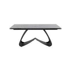 KARE Design Table à Rallonges Bellagio 180x95cm Noire ^ Table