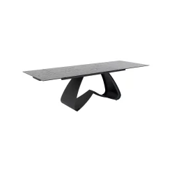 KARE Design Table à Rallonges Bellagio 180x95cm Noire ^ Table