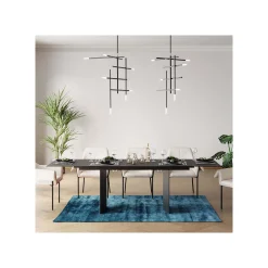KARE Design Table à Rallonges Novel 180x90cm Noire ^ Table
