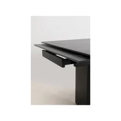 KARE Design Table à Rallonges Novel 180x90cm Noire ^ Table