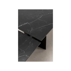 KARE Design Table à Rallonges Novel 180x90cm Noire ^ Table