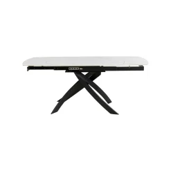 KARE Design Table à Rallonges Twist 180x90cm Blanche ^ Table
