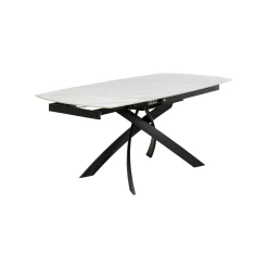 KARE Design Table à Rallonges Twist 180x90cm Blanche ^ Table