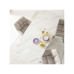 KARE Design Table à Rallonges Twist 180x90cm Blanche ^ Table