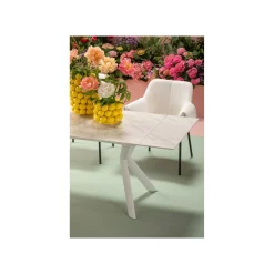 KARE Design Table à Rallonges Xenia 200x80cm Blanche ^ Table