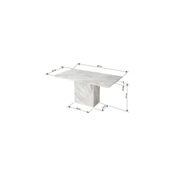 KARE Design Table Artistico Marbre Blanc 160x90cm ^ Table