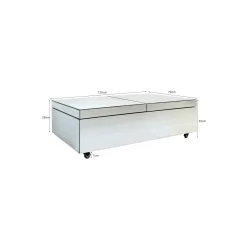 KARE Design Table Basse Bar Luxury Argent 39x120cm ^ Coffre & Malle|Table Basse