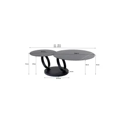 KARE Design Table Basse Beverly Noire ^ Table Basse