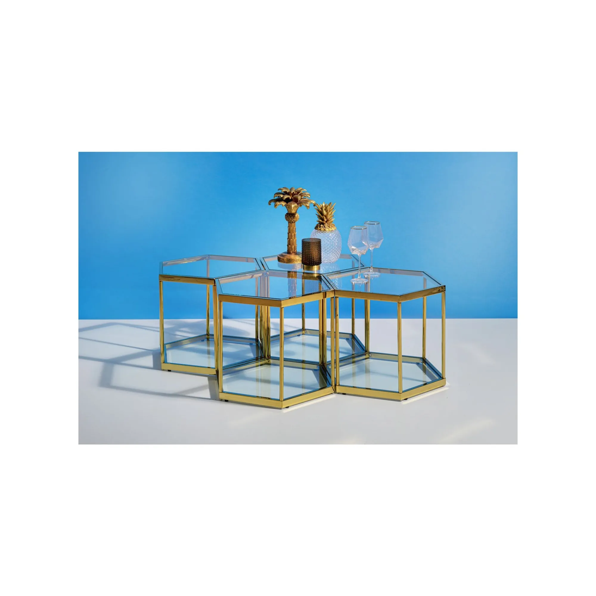 KARE Design Table Basse Comb Dorée ^ Table Basse