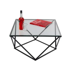 KARE Design Table Basse Cristallo 80x80cm Noire ^ Table Basse