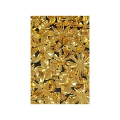 KARE Design Table Basse Fleurs Dorées 3D 120x60cm ^ Table Basse