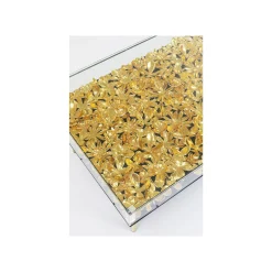 KARE Design Table Basse Fleurs Dorées 3D 120x60cm ^ Table Basse