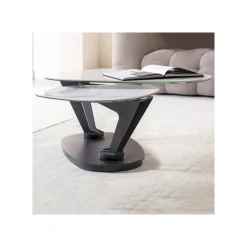 KARE Design Table Basse Franklin Effet Marbre Blanc ^ Table Basse