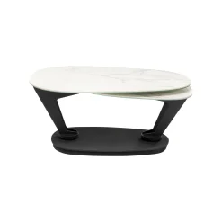 KARE Design Table Basse Franklin Effet Marbre Blanc ^ Table Basse