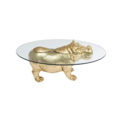 KARE Design Table Basse Hippopotame Doré ^ Table Basse