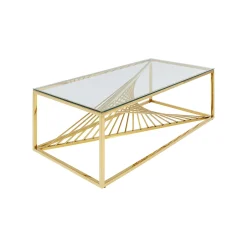 KARE Design Table Basse Laser 120x60cm Dorée ^ Table Basse