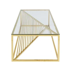 KARE Design Table Basse Laser 120x60cm Dorée ^ Table Basse