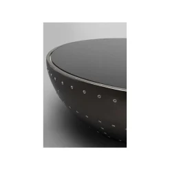 KARE Design Table Basse Lounge 83cm Grise Rivets ^ Table Basse