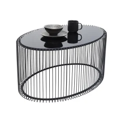 KARE Design Table Basse Ovale Wire 60x90cm Noire ^ Table Basse