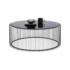 KARE Design Table Basse Ovale Wire 60x90cm Noire ^ Table Basse