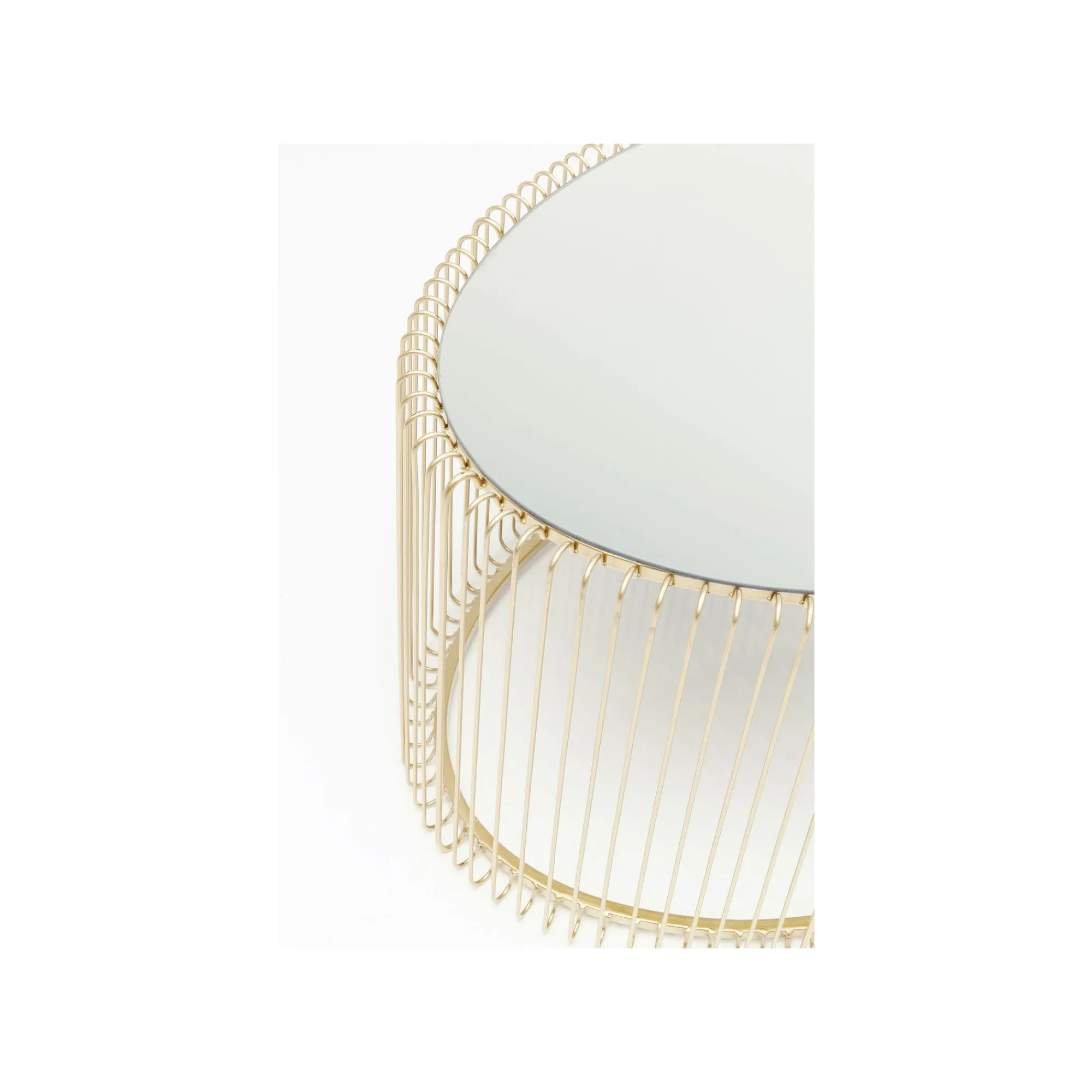 KARE Design Table Basse Ovale Wire 60x90cm Laiton ^ Table Basse