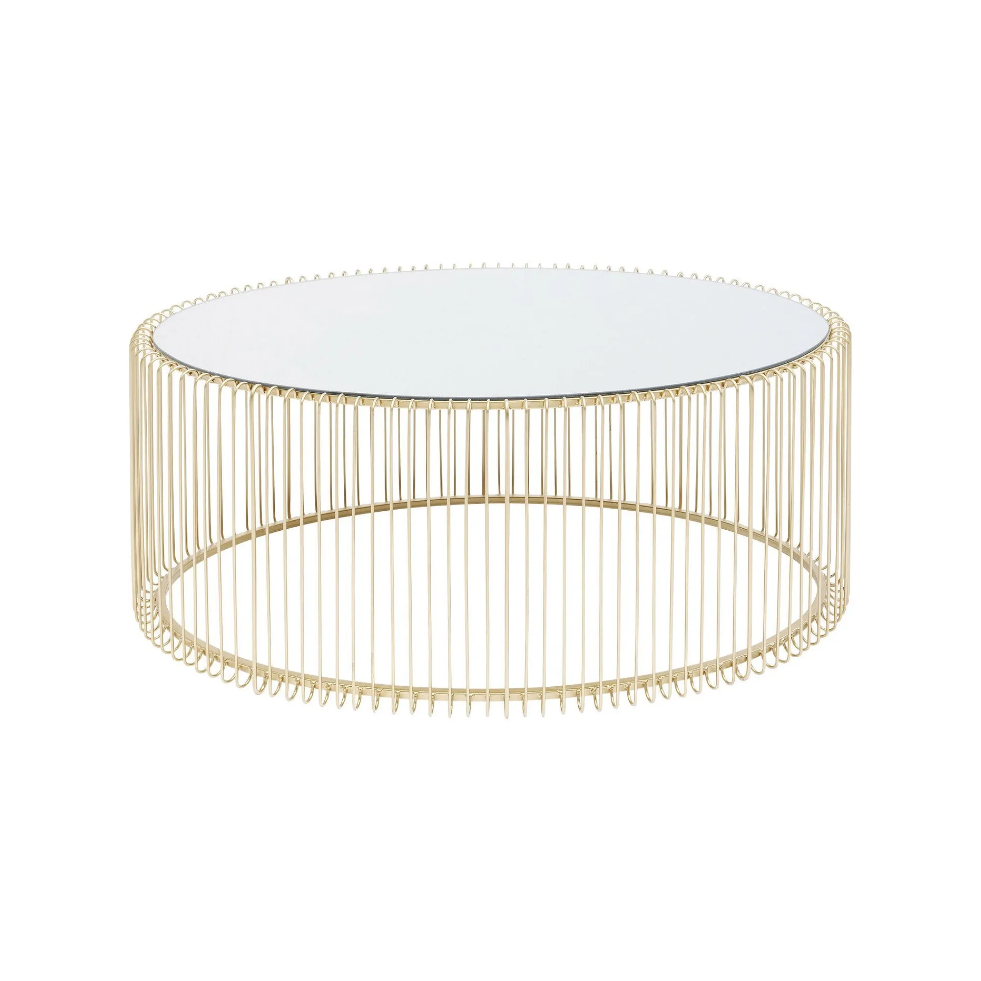 KARE Design Table Basse Ovale Wire 60x90cm Laiton ^ Table Basse