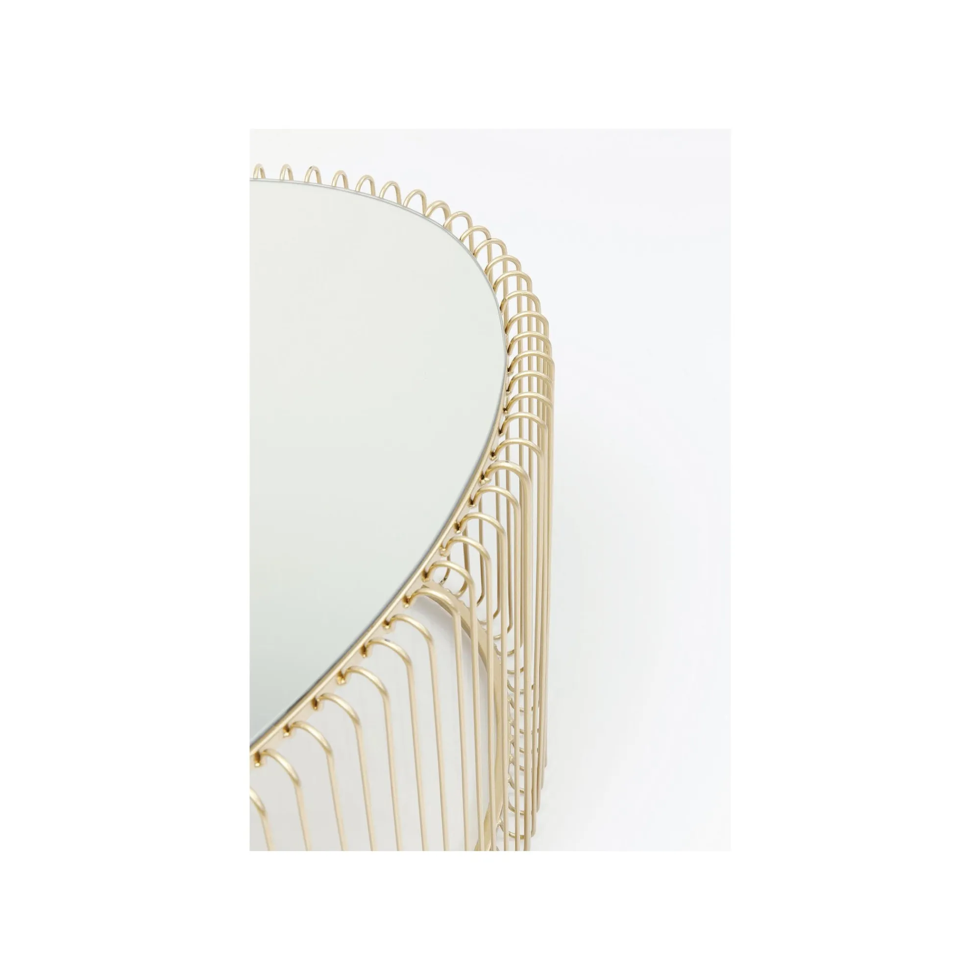 KARE Design Table Basse Ovale Wire 60x90cm Laiton ^ Table Basse