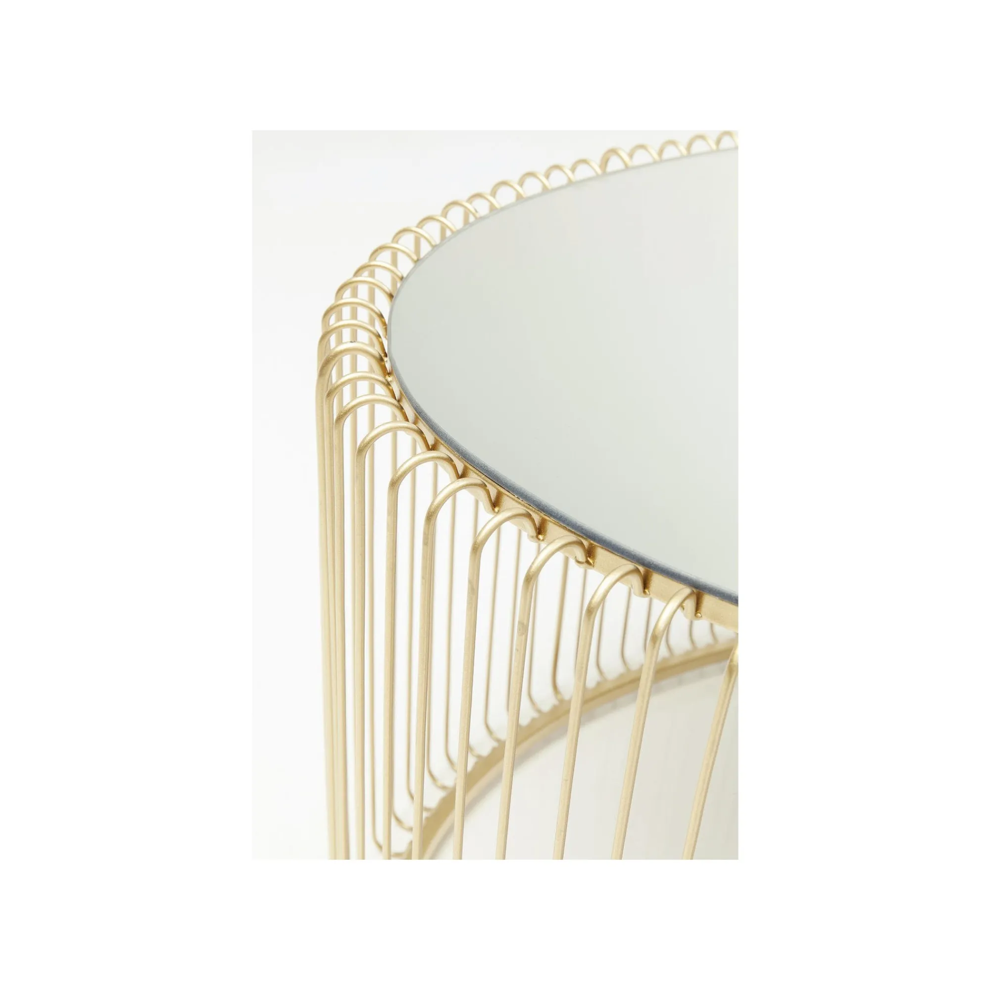 KARE Design Table Basse Ovale Wire 60x90cm Laiton ^ Table Basse