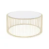 KARE Design Table Basse Ronde Wire 80cm Laiton ^ Table Basse