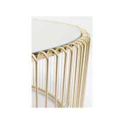 KARE Design Table Basse Ronde Wire 80cm Laiton ^ Table Basse