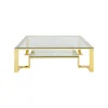 KARE Design Table Basse Rush 120x120cm Dorée ^ Table Basse