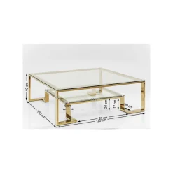 KARE Design Table Basse Rush 120x120cm Dorée ^ Table Basse