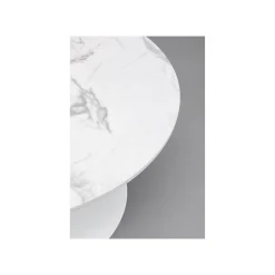 KARE Design Table Basse Schickeria Effet Marbre Blanc 80cm ^ Table Basse