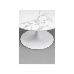 KARE Design Table Basse Schickeria Effet Marbre Blanc 80cm ^ Table Basse